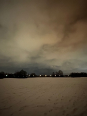 Inspiration beim nächtlichen Schneespaziergang